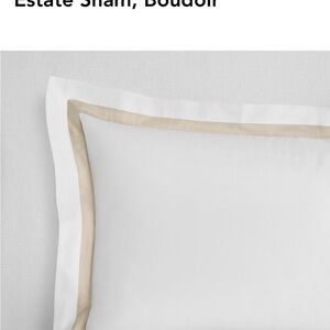 SFERRA White and Beige Pillow Sham